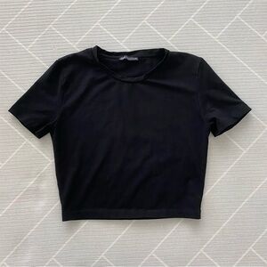 ZARA Black Crop Top Women's size M